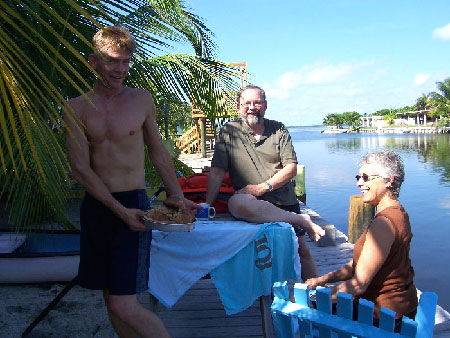 The buns were hard and charred, but Steve used his charm to serve them dockside with coffee The buns were hard and charred, but Steve used his charm to serve them dockside with coffee